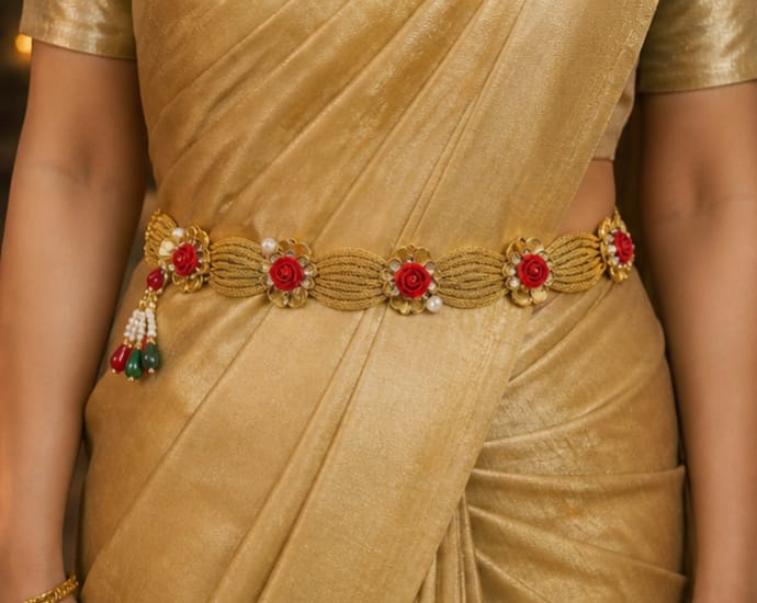 RIVORAH Kolhapuri Floral Kamarbandh