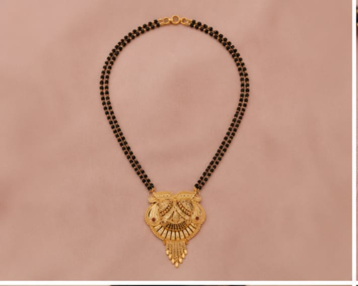 RIVORAH Royal Antique Mangalsutra Pendant Necklace