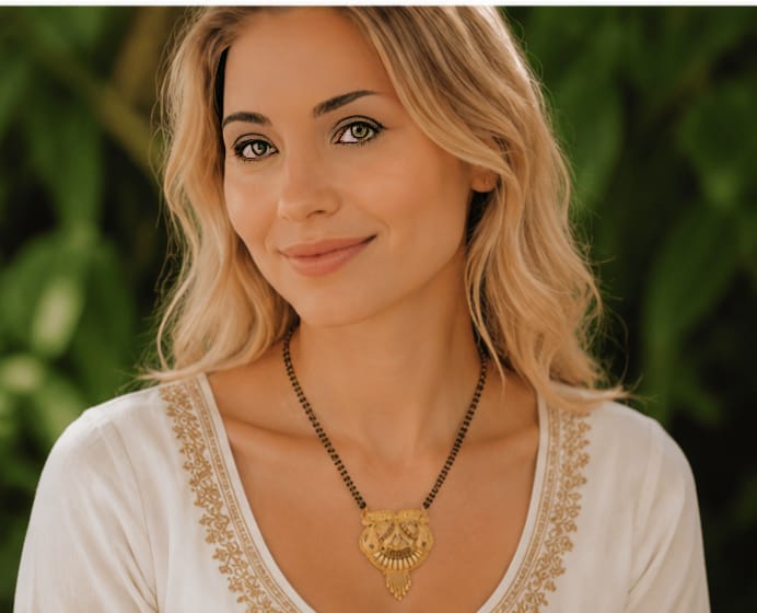 RIVORAH Royal Antique Mangalsutra Pendant Necklace