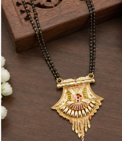 RIVORAH Royal Antique Mangalsutra Pendant Necklace