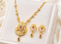 RIVORAH Royal Crescent Pendant Necklace Set