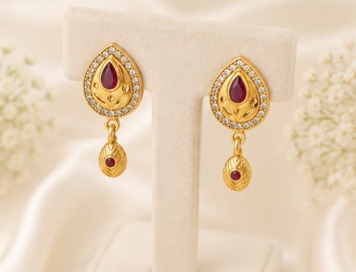 RIVORAH Teardrop AD Pendant Necklace Set
