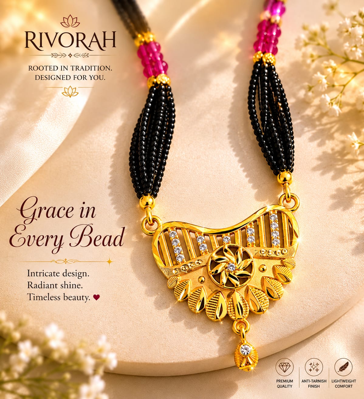 RIVORAH Noor Antique Mangalsutra